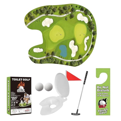 Golfspiel, Toilette – Golfspiel, Mini-Töpfchen-Set, Badezimmer, Humor, , G-ifts, ABS + Edelstahl, lustiges Badezimmer-Gag-Geschenk, komplettes Mini-Set für Sohn, Freund, Erwachsene, Ehemann, Papa Golfspiel, Toilette – Golfspiel, Mini-Töpfchen-Set, Badezimmer, Humor, , G-ifts, ABS + Edelstahl, lustiges Badezimmer-Gag-Geschenk, komplettes Mini-Set für Sohn, Freund, Erwachsene, Ehemann, Papa von Generisch