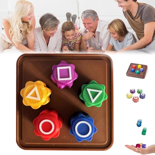 Gonggi Korean Game, Traditionelles Gonggi Geschicklichkeitsspiel, 5er-Set bunter Jack Stones im Box-Design, Jack Stein Kieselstein für grenzenlosen Familienspaß, Koordinationstraining und Party-Spiel von Generisch
