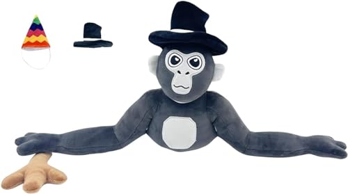 Gorilla Tag Plush,2024 New Gorilla Tag Plüsch für Spiel Fans Geschenk,Niedliche Plüschtier Puppe für Kinder Erwachsene,Große Geburtstag und Urlaub Geschenke Wahl (Schwarz) von Generisch