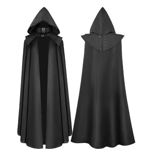 Gothic Kapuzenmantel, Umhang, Halloween, zweifarbig, Stehkragen, Umhang, Cosplay, Schal, Robe, Gothic, Steampunk, Performance-Kleidungs-Set von Generisch