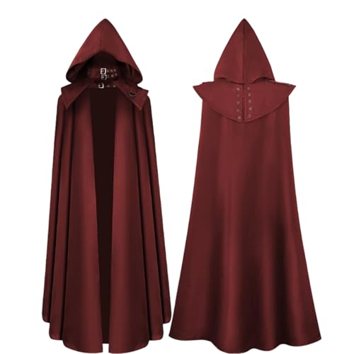 Gothic Kapuzenmantel, Umhang, Halloween, zweifarbig, Stehkragen, Umhang, Cosplay, Schal, Robe, Gothic, Steampunk, Performance-Kleidungs-Set Gothic Kapuzenmantel, Umhang, Halloween, zweifarbig, Stehkragen, Umhang, Cosplay, Schal, Robe, Gothic, Steampunk, Performance-Kleidungs-Set von Generisch