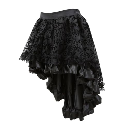 Gothic Rock Damen Halloween ÜBergrößEn Spitze TüLlrock Halloween Vampir KostüM High-Low Saum Mittelalter Rock Spitzenrock High Waist A Linie FüR Party Karneval KostüM Gothic Rock Damen Halloween ÜBergrößEn Spitze TüLlrock Halloween Vampir KostüM High-Low Saum Mittelalter Rock Spitzenrock High Waist A Linie FüR Party Karneval KostüM von Generisch