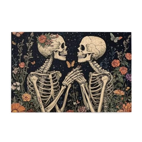Gothic-Stil mit romantischem Totenkopf-Design, 1000 Teile Puzzles für Erwachsene, Holzpuzzles für Erwachsene, Geschenke, Heimdekoration Gothic-Stil mit romantischem Totenkopf-Design, 1000 Teile Puzzles für Erwachsene, Holzpuzzles für Erwachsene, Geschenke, Heimdekoration von Generisch