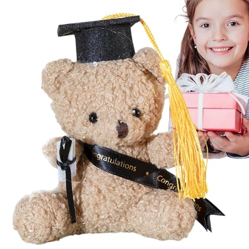 Graduation Bär Kuscheltier, 13cm Großer Plüschbär Mit Urkunde, Souvenir Zum Schulabschluss, Tierisches Schreibtisch, Kinderbären Puppe Für Mädchen Graduation Bär Kuscheltier, 13cm Großer Plüschbär Mit Urkunde, Souvenir Zum Schulabschluss, Tierisches Schreibtisch, Kinderbären Puppe Für Mädchen von Generisch
