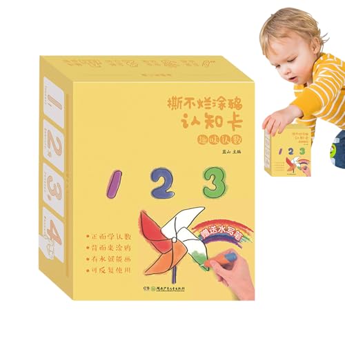 Graffiti Cognitive, Tear Resistant Waterproof, 5.12x4.13 Inches, Early Education Learning Cards, Portable Enlightenment Book for Preschool Kids and Toddler (Multicolor) von Generisch
