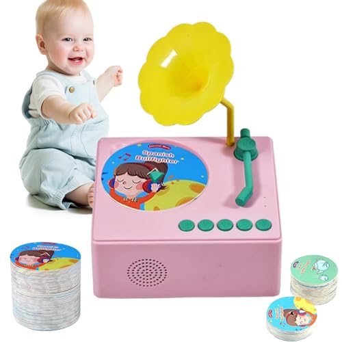 Gramophone Sound Toy, Musical Storytelling Phonograph, 4.73x3.94x2.36 Inch, Interactive Music Box, Educational Player, Vintage Inspired Design for Boys and Girls (Multicolor) von Generisch