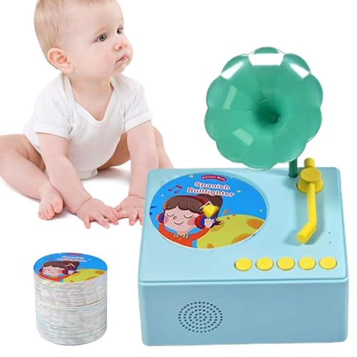 Gramophone Sound Toy, Musical Storytelling Phonograph, 4.73x3.94x2.36 Inch, Interactive Music Box, Educational Player, Vintage Inspired Design for Boys and Girls (Multicolor) von Generisch
