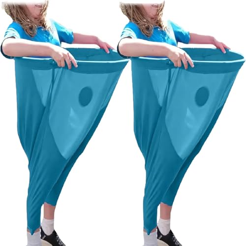 Granny Pants Yard Game Set, 2 Stück lustige riesige Stretchhosen, lustiges Familientreffen & Erwachsenen-Gartenspiel für Gruppen (Blau) von Generisch