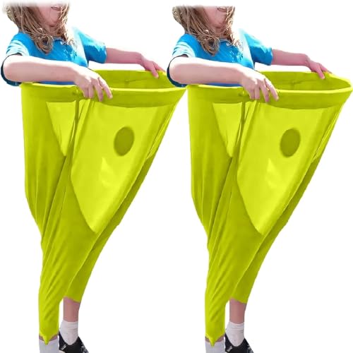Granny Pants Yard Game Set, 2 Stück lustige riesige Stretchhosen, lustiges Familientreffen & Erwachsenen-Gartenspiel für Gruppen (Gelb) von Generisch
