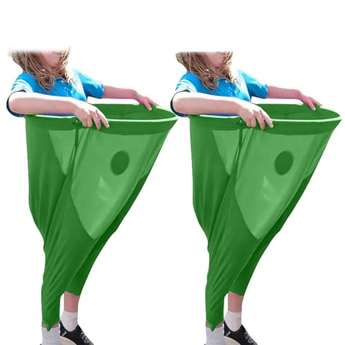 Granny Pants Yard Game Set, 2 Stück lustige riesige Stretchhosen, lustiges Familientreffen & Erwachsenen-Gartenspiel für Gruppen (Grün) von Generisch