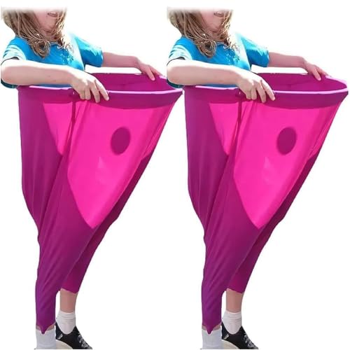 Granny Pants Yard Game Set, 2 Stück lustige riesige Stretchhosen, lustiges Familientreffen & Erwachsenen-Gartenspiel für Gruppen (Rot) von Generisch
