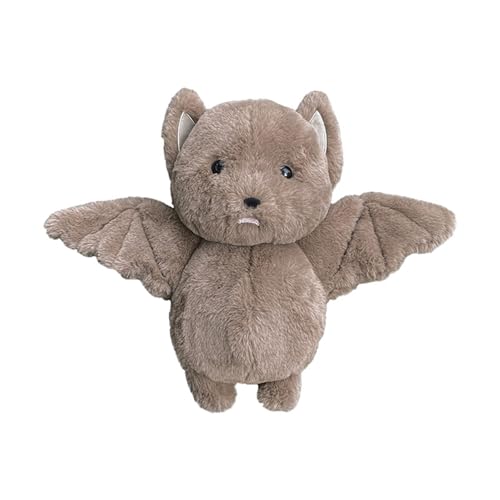 Graue Fledermaus Cartoon Weiche Puppe Spielzeug Für Jungen Und Mädchen Kinder Schlaf Puppe Für Sammler, Die Tiere Und Niedliche Puppe Reisegerechtes Kuscheltier (Grey, 30cm) von Generisch