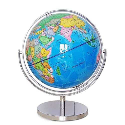 Großer 12,5-Zoll-Globus, geografischer Desktop-Globus – 720° drehbarer Weltglobus mit Metallhalterung for die Heimdekoration(32cmb) von Generisch