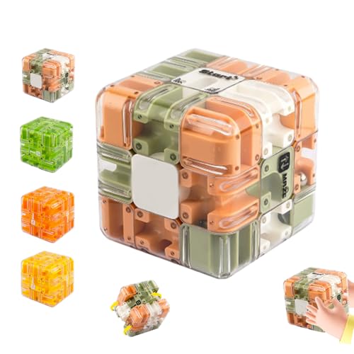 Großer Labyrinth-3D-Puzzle-Würfel, 3D-Zauberwürfel, Labyrinth-Ball-Puzzle, Räumliches Vorstellungsvermögen, Stressabbau und Entwicklung des logischen Denkens (Bunt) von Generisch