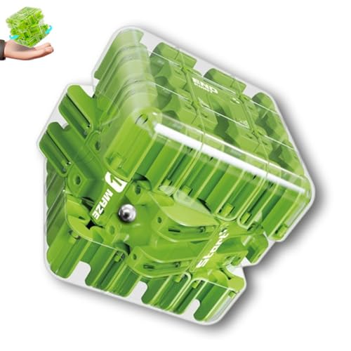Großer Labyrinth 3D Puzzle Würfel – Spannendes Denkspiel, 2026 Neuer 3D Labyrinth Zauberwürfel & Ball, Anspruchsvoller Logik Puzzle Ball (Grün) von Generisch