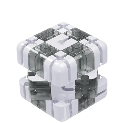 Großer Labyrinth-3D-Puzzle-Würfel – Spannendes Denkspiel, magischer 3D-Labyrinth-Kugelwürfel, Gehirntrainings-Puzzle, Lernspiel, Geschenk für Kinder und Erwachsene (Grey) von Generisch