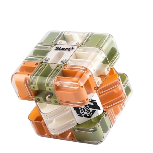 Großer Labyrinth-3D-Puzzle-Würfel – Spannendes Denkspiel, magischer 3D-Labyrinth-Kugelwürfel, Gehirntrainings-Puzzle, Lernspiel, Geschenk für Kinder und Erwachsene (Multicolor) von Generisch