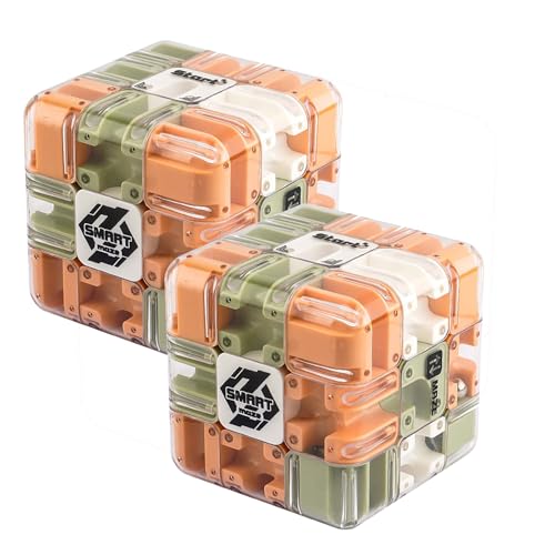 Großes 3D-Labyrinth-Würfelpuzzle, 3D-Zauberwürfel-Labyrinth-Kugelpuzzle, Spielzeug zum Trainieren des räumlichen Vorstellungsvermögens für Stressabbau und Logikentwicklung (2PCS) von Generisch