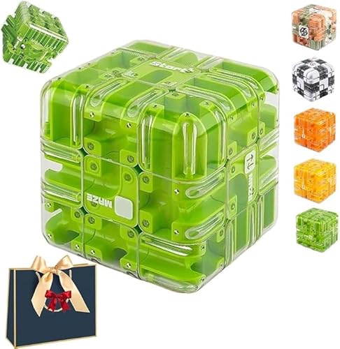 Großes Labyrinth, 3D-Puzzle, Labyrinth-Würfel – Spannendes Denkspiel, Pädagogisches Fokusspiel, Geschenk Für Erwachsene Und Teenager,Green Großes Labyrinth, 3D-Puzzle, Labyrinth-Würfel – Spannendes Denkspiel, Pädagogisches Fokusspiel, Geschenk Für Erwachsene Und Teenager,Green von Generisch