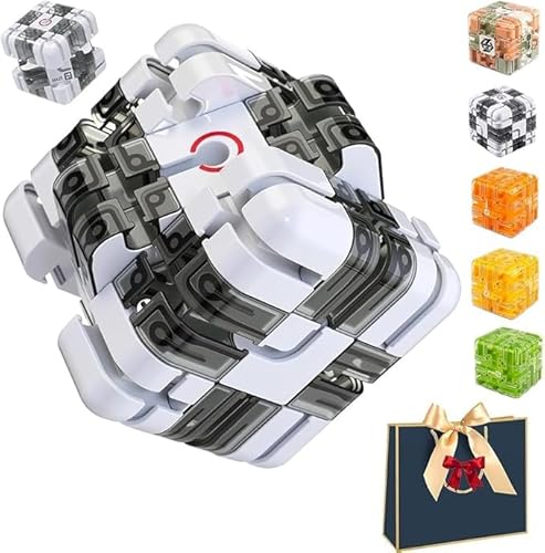 Großes Labyrinth, 3D-Puzzle, Labyrinth-Würfel – Spannendes Denkspiel, Pädagogisches Fokusspiel, Geschenk Für Erwachsene Und Teenager,Grey von Generisch