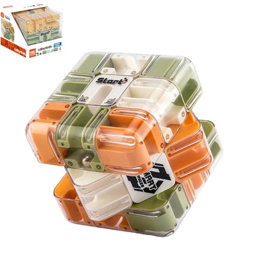 Großes Labyrinth, 3D-Puzzle-Würfel, spannendes Denkspiel, anspruchsvoller Labyrinthball zum Stressabbau und zur Entwicklung des logischen Denkvermögens, Puzzle-Box (A1PC) von Generisch
