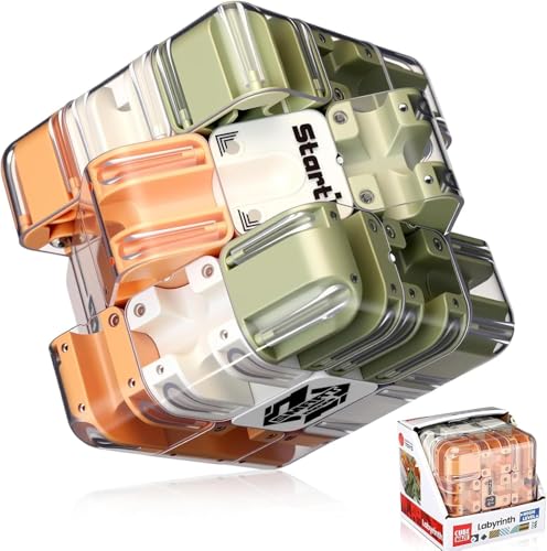 Großes Labyrinth 3D Puzzle Labyrinth-Würfel,3D-Zauber-Labyrinthball & -Würfel,Spannendes Denkspiel,Raumbewusstsein Gehirntraining Spielzeug,Hand-Auge-Koordination und Konzentration schärfen (B) von Generisch