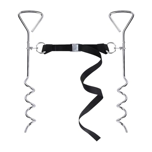 Ground Screw Stakes, Heavy Duty Metal Stake Holders, Basketball Goal Anchors, Trampoline Tie Downs, Rv Awning Securement Kit, Court Setup Tool, 2-Pack for Basketball Mounting Ground Screw Stakes, Heavy Duty Metal Stake Holders, Basketball Goal Anchors, Trampoline Tie Downs, Rv Awning Securement Kit, Court Setup Tool, 2-Pack for Basketball Mounting von Generisch