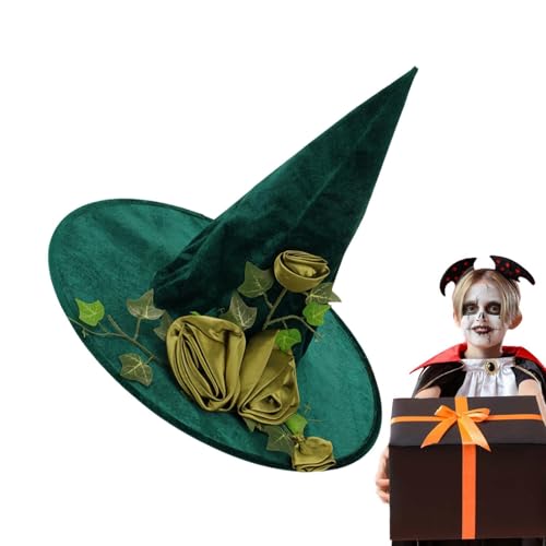 Grüner Hexenhut - Magischer Hut Karneval Kostüm, Cosplay Zauberer Hut | Grüner Hexenhut Zauberer Kostüm, Karneval Feiern Halloween Zauberer Hut für Frauen Mädchen Cosplay Kopfbedeckung Festival Grüner Hexenhut - Magischer Hut Karneval Kostüm, Cosplay Zauberer Hut | Grüner Hexenhut Zauberer Kostüm, Karneval Feiern Halloween Zauberer Hut für Frauen Mädchen Cosplay Kopfbedeckung Festival von Generisch