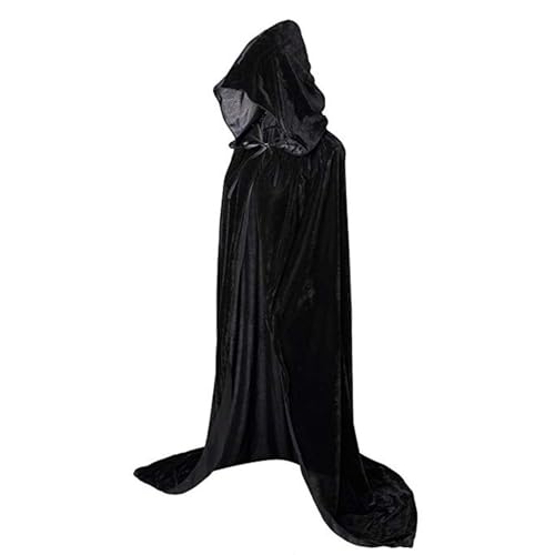 Grüner Umhang, Dämon Grim Mit Kapuze Horror Mantel Halloween Teufel Grusel Dämonen Ghost Hexen Kostüm Damen Horror Gruselige Hexen Verkleidung Vampir Evil Costume M von Generisch