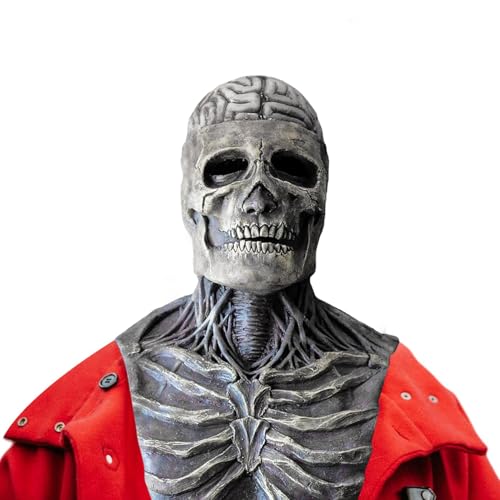 Gruselige Halloween-Gesichtsmaske, menschliches Skelett, gruseliger Totenkopf-Gesichtsmaske, Halloween-Kostüm für Fasching, Festivals, Halloween von Generisch