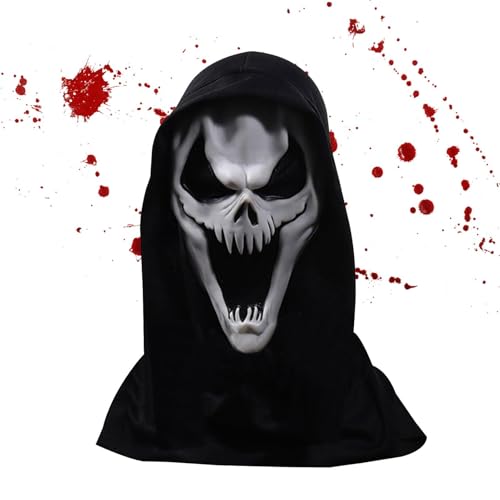 Gruselige Maskk - Halloween Maske | Geisterkostüme | Männer Kostüm Gesichtsschild Ghost Cover | Halloween Kostüm | Halloween Gesichtsmaske | Gruselige Halloween Gesichtsbedeckung für Auftritte, von Generisch