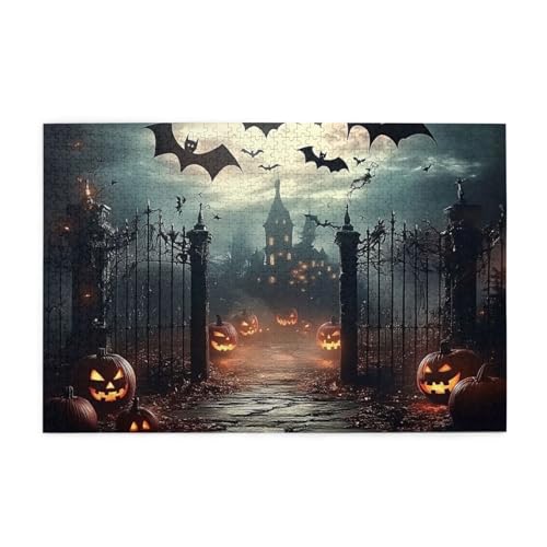 Gruseliger Friedhof an Halloween, 1000 Teile Puzzles für Erwachsene, Holzpuzzles für Erwachsene, Geschenke, Heimdekoration Gruseliger Friedhof an Halloween, 1000 Teile Puzzles für Erwachsene, Holzpuzzles für Erwachsene, Geschenke, Heimdekoration von Generisch