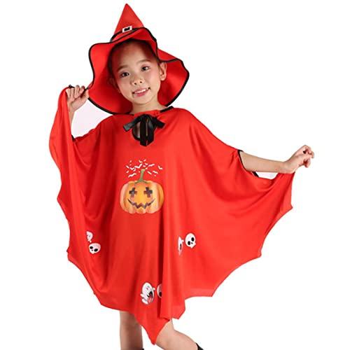 Gruseliger Umhang für Kinder, Hexenkürbis-Kostüm, Umhang, gruseliger Umhang für Kinder, Unisex, Party-Umhang, Polyester, Cosplay-Kostüm mit Hut, Halloween-Kostüm für Kinder Gruseliger Umhang für Kinder, Hexenkürbis-Kostüm, Umhang, gruseliger Umhang für Kinder, Unisex, Party-Umhang, Polyester, Cosplay-Kostüm mit Hut, Halloween-Kostüm für Kinder von Generisch