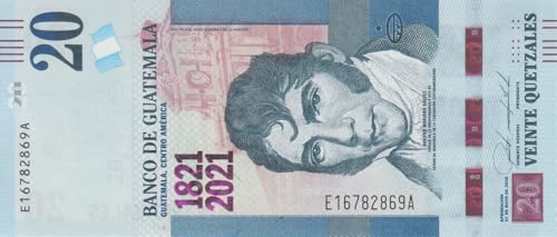 Guatemala Pick-Nr: 128 bankfrisch (I) 2020 20 Quetzales (Banknoten für Sammler) von Generisch