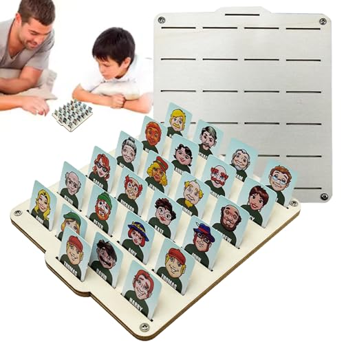 Guessing Who Game, Parent-Child Interactive Family Board Challenge, Classic Educational Fun Activity Enhancing Logical Thinking for Kids Boys Girls Travel Home Use, 5.31x4.92 inches von Generisch