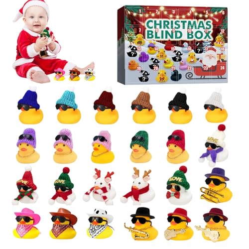 Gummiente | Adventskalender | Feiertags-Countdown | Badezeit | Kreative Countdown-Gummienten, Weihnachtsfeiern als Geschenk für Kinder, lustige Enten, Gummienten-Badespielzeug für und Mädchen Gummiente | Adventskalender | Feiertags-Countdown | Badezeit | Kreative Countdown-Gummienten, Weihnachtsfeiern als Geschenk für Kinder, lustige Enten, Gummienten-Badespielzeug für und Mädchen von Generisch