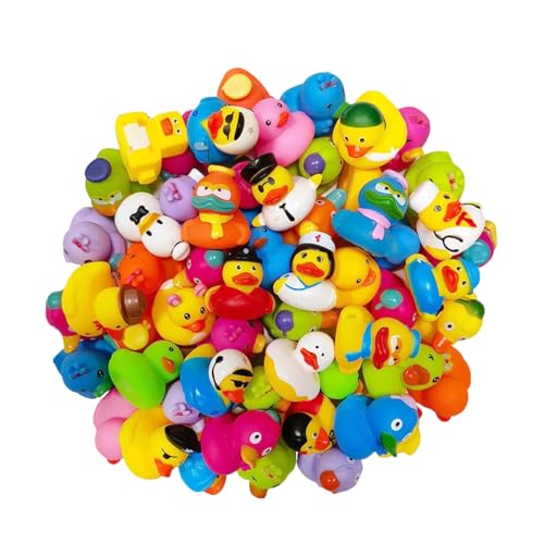 Gummienten,Mini- | 50-teiliges Sortiment - Mini-Badeenten aus Gummi mit Tragetasche, Entenbabys, Badespielzeug für Sommer- und Strandspiele im Klassenzimmer Niedliche Form: Diese Gummient von Generisch