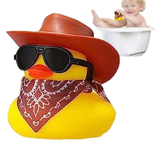 Gummienten Badespielzeug - Gummienten Badespielzeug | Badeente Spielzeug Auto Ornamente | Lustige Cowboy Ente Autozubehör | Cowboy Gummiente Mit Sonnenbrille | Enten Badespielzeug Schwimmer Gummienten Badespielzeug - Gummienten Badespielzeug | Badeente Spielzeug Auto Ornamente | Lustige Cowboy Ente Autozubehör | Cowboy Gummiente Mit Sonnenbrille | Enten Badespielzeug Schwimmer von Generisch