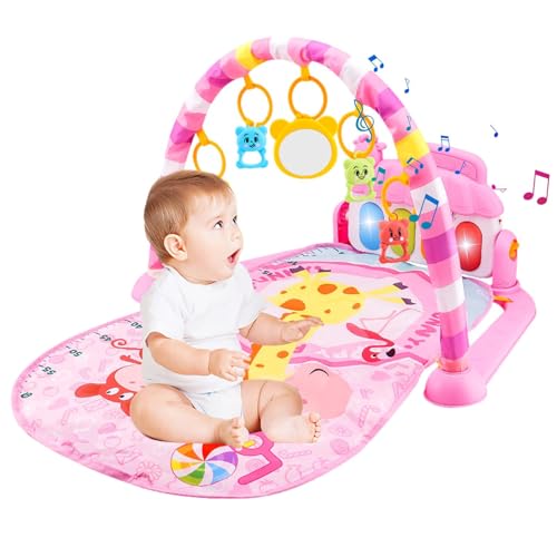 Gym Musical Baby Play - Interaktive Spielmatten Tummy Time mit hängenden Rasseln, bunten Pads, kriechendem Raum, rutschfreier Aktivitätsstation | sensorische Lernmatte Gym Musical Baby Play - Interaktive Spielmatten Tummy Time mit hängenden Rasseln, bunten Pads, kriechendem Raum, rutschfreier Aktivitätsstation | sensorische Lernmatte von Generisch