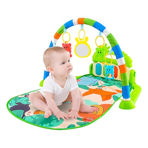 Gymnastikmatten Set für Kinder | Spielbereich für Kinder | Interaktive Musik mit Klavierleuchten und hängendem Spielzeug für frühes Wachstum | APPR-Station von Generisch