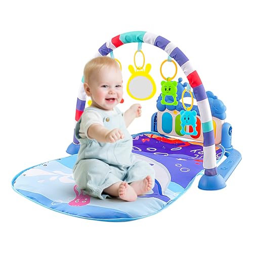 Gymnastikmatten Set für Kinder | Spielbereich für Kinder | Interaktive Musik mit Klavierleuchten und hängendem Spielzeug für frühes Wachstum | APPR-Station von Generisch