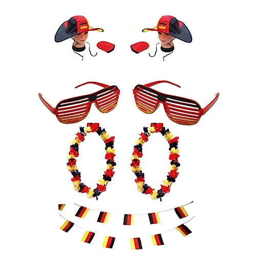 Generisch HAAC 7teiliges Fan Set Fußball 2023 Hut Girlande Deutschlandsfarben Deutschland von Generisch