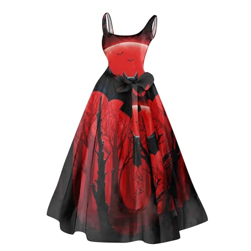 HUIFUAO Halloween-Kleid für Damen, lustig, blutige Braut, Hochzeit, Kostüm, Übergröße, Halloween-Kostüme, ärmellos, Spaghettiträger, Abendparty, gruselige Festival-Kleidung, Outfits, A02 rot, M HUIFUAO Halloween-Kleid für Damen, lustig, blutige Braut, Hochzeit, Kostüm, Übergröße, Halloween-Kostüme, ärmellos, Spaghettiträger, Abendparty, gruselige Festival-Kleidung, Outfits, A02 rot, M von Generisch