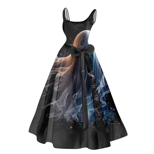 HUIFUAO Halloween-Kleider für Damen, gruselige, blutige Braut, Hochzeit, Kostüm, Übergröße, Halloween-Kostüme, ärmellos, Spaghettiträger, Abendparty, Horror, Festival, Kleidung, Outfits, A02-schwarz HUIFUAO Halloween-Kleider für Damen, gruselige, blutige Braut, Hochzeit, Kostüm, Übergröße, Halloween-Kostüme, ärmellos, Spaghettiträger, Abendparty, Horror, Festival, Kleidung, Outfits, A02-schwarz von Generisch