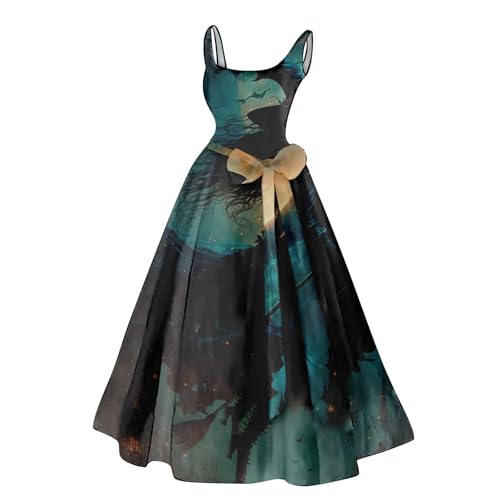 HUIFUAO Halloween-Kleider für Damen, gruselige, blutige Braut, Hochzeit, Kostüm, Übergröße, Halloween-Kostüme, ärmellos, Spaghettiträger, Abendparty, Horror, Festival, Kleidung, Outfits, A02-blau, S HUIFUAO Halloween-Kleider für Damen, gruselige, blutige Braut, Hochzeit, Kostüm, Übergröße, Halloween-Kostüme, ärmellos, Spaghettiträger, Abendparty, Horror, Festival, Kleidung, Outfits, A02-blau, S von Generisch
