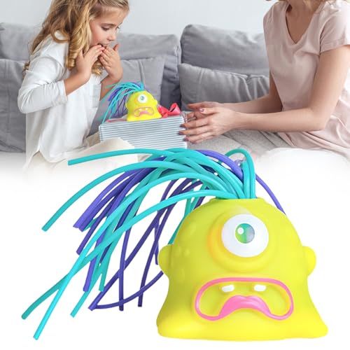 Haare Ziehen Fidget Spielzeug, Anti Stress Monster mit Schreihals, Lustiges Monster-Spielzeug zum Drücken der Haare, Lustiges Haare Ziehen Spielzeug für Kinder uand Erwachsene (Gelb) von Generisch