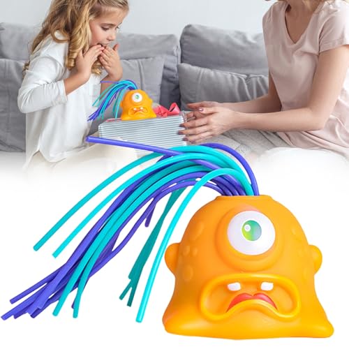 Generisch Haarziehen-Monster-Spielzeug, Anti-Stress Monster mit Schreihals, Fidget Toy, Stressball, für Teen, Adult, Child, Orange von Generisch