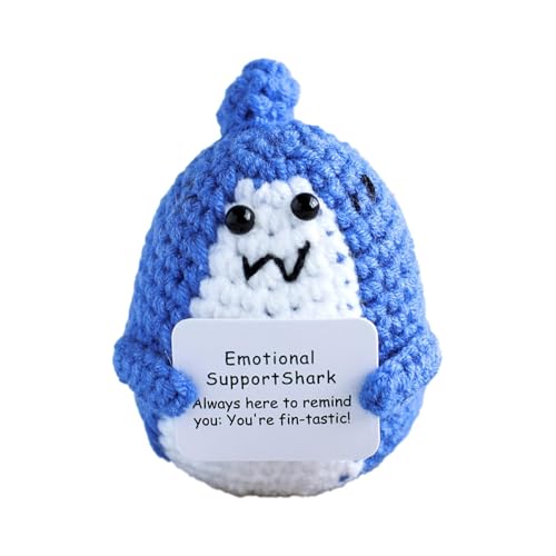 Häkeln Haififigur, kleines gestricktes Haifischtier - Hai zum Tischstricken, für Puppen gehäkelte Tiere - Inspirierende Sammelfiguren verbreiten Freude in von Generisch
