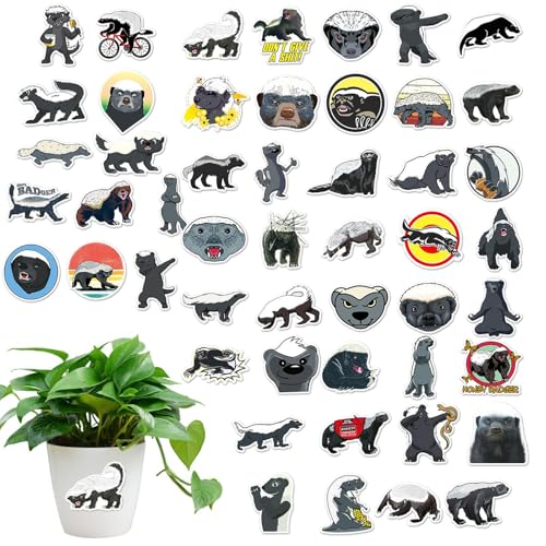 Hält Süße Tieraufkleber - 50pcs Süße Honig -Dachs -Aufkleber | Cartoon Animal Sticker Pack | Cutte Laptop Phone Skateboard -Aufkleber Für Scrapbooking Water Flaschen Journals Dekoration Geeignet Hält Süße Tieraufkleber - 50pcs Süße Honig -Dachs -Aufkleber | Cartoon Animal Sticker Pack | Cutte Laptop Phone Skateboard -Aufkleber Für Scrapbooking Water Flaschen Journals Dekoration Geeignet von Generisch