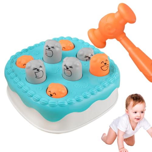 Hämmern, pochendes Spielzeug-Kuchenförmiger Whack-a-Mole-Spiel für Kleinkinder, interaktives Kleinkindhammerspielzeug, Vorschule Early Learning Activity 1-3 Jahre alte und Mädchen | Fun Hand-Ey Hämmern, pochendes Spielzeug-Kuchenförmiger Whack-a-Mole-Spiel für Kleinkinder, interaktives Kleinkindhammerspielzeug, Vorschule Early Learning Activity 1-3 Jahre alte und Mädchen | Fun Hand-Ey von Generisch